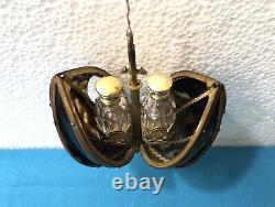 Antique perfume/scent/odor cellar 19th century Crystal Silver flask