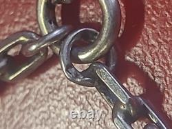 Antique pocket watch chain in solid silver 140cm