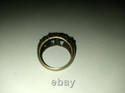 Antique ring in solid 925 silver and amethysts