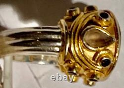 Antique ring in sterling silver and semi-precious stones - N°2ARB