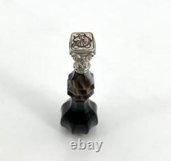 Antique sealing seal / wax seal in agate and solid silver, CR monogram