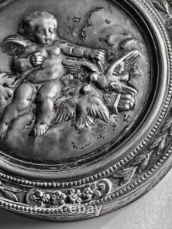Antique silver box or snuffbox with vermeil interior in Louis XV style
