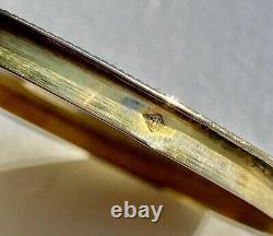 Antique silver box or snuffbox with vermeil interior in Louis XV style