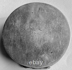 Antique silver box or snuffbox with vermeil interior in Louis XV style