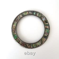 Antique silver-engraved and abalone (mother-of-pearl) inlaid frame, circa 1900