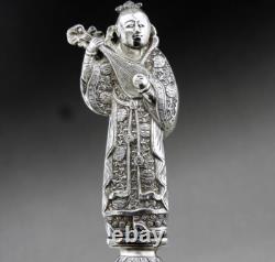 Antique silver ice dessert service from China or Vietnam weight 316.5 G