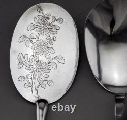 Antique silver ice dessert service from China or Vietnam weight 316.5 G