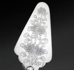 Antique silver ice dessert service from China or Vietnam weight 316.5 G