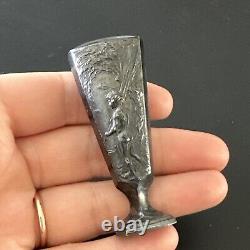 Antique silver seal stamp Art Nouveau 1930 Signed