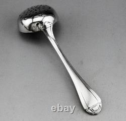 Antique silver sugar spoon or tea strainer, sterling silver, 1st standard hallmark