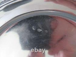 Antique small plate or bottle coaster in solid silver with horse head design