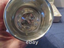 Antique small solid silver cup with Minerva hallmark, illegible silversmith, 51 grams