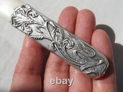 Antique solid silver Art Nouveau letter opener