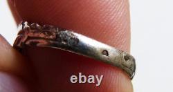 Antique solid silver and amethyst ring jewelry