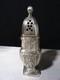 Antique Solid Silver Baluster Sugar Shaker On Pedestal With Cherub Decoration
