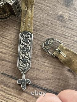 Antique solid silver belt Eastern Russian 783 g late 19th century