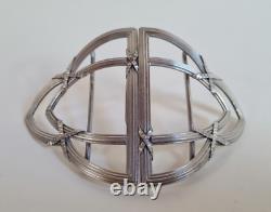 Antique solid silver belt buckle. Art Deco. 1900. Beautiful era.