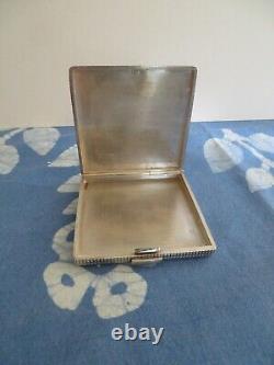 Antique solid silver box 110 g illegible silversmith