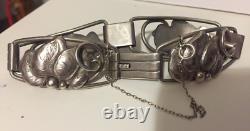 Antique solid silver bracelet