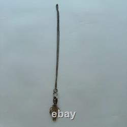 Antique solid silver chatelaine hook Mx116