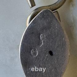 Antique solid silver chatelaine hook Mx116