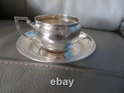 Antique solid silver cup by the silversmith Bardiés Gaston 126 g late 19th early 20th century