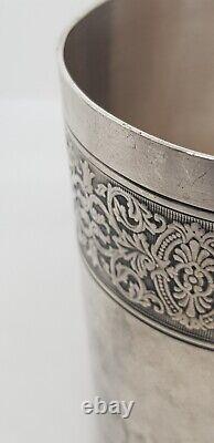 Antique solid silver cup with Minerva hallmark 92 grams ART NOUVEAU