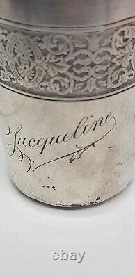 Antique solid silver cup with Minerva hallmark 92 grams ART NOUVEAU