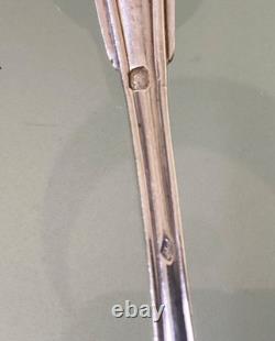 Antique solid silver cutlery set with Minerva hallmark