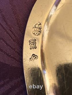 Antique solid silver dish in XV style, XVIII hallmark General Farmers