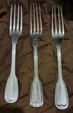 Antique solid silver fork, 18th century, hallmarks to be identified