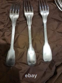 Antique solid silver fork, 18th century, hallmarks to be identified