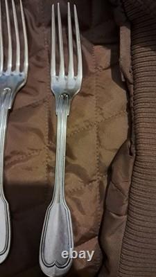 Antique solid silver fork, 18th century, hallmarks to be identified