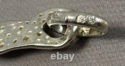 Antique solid silver necklace fish vintage jewelry silver Minerva necklace jewelry
