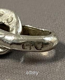 Antique solid silver necklace fish vintage jewelry silver Minerva necklace jewelry