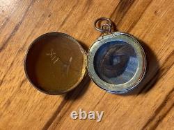 Antique solid silver photo / relic / hair locket pendant