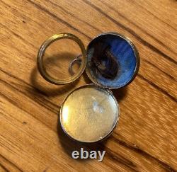Antique solid silver photo / relic / hair locket pendant