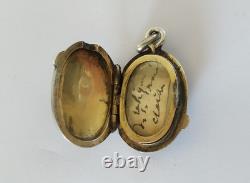 Antique solid silver reliquary pendant, relic of the True Cross, 19th century