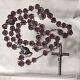 Antique Solid Silver Rosary With Faceted Amethyst Beads, Art Nouveau 1900