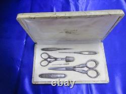 Antique solid silver sewing kit