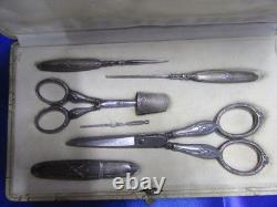 Antique solid silver sewing kit Antique solid silver sewing kit