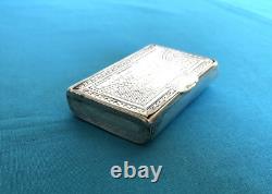 Antique solid silver snuff box VIEILLARD tobacco box Case no MINERVE