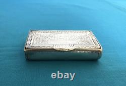Antique solid silver snuff box VIEILLARD tobacco box Case no MINERVE