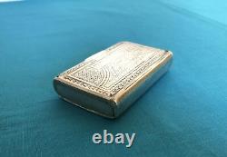 Antique solid silver snuff box VIEILLARD tobacco box Case no MINERVE