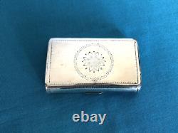 Antique solid silver snuff box VIEILLARD tobacco box Case no MINERVE