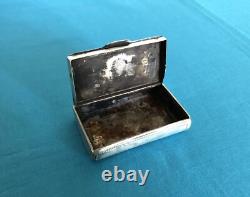 Antique solid silver snuff box VIEILLARD tobacco box Case no MINERVE