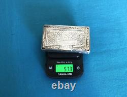 Antique solid silver snuff box VIEILLARD tobacco box Case no MINERVE