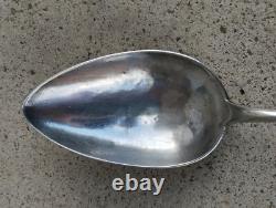 Antique solid silver stew spoon GUILLERMET SWITZERLAND