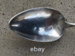Antique solid silver stew spoon GUILLERMET SWITZERLAND