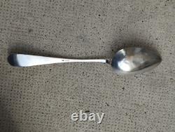 Antique solid silver stew spoon GUILLERMET SWITZERLAND